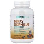 Kids, Berry Dophilus™, 120 жевательных таблеток — NOW Foods