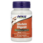 Gluten Digest, добавка для переваривания глютена, 60 растительных капсул — NOW Foods