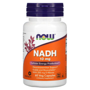 НАДH, 10 мг, 60 растительных капсул — NOW Foods