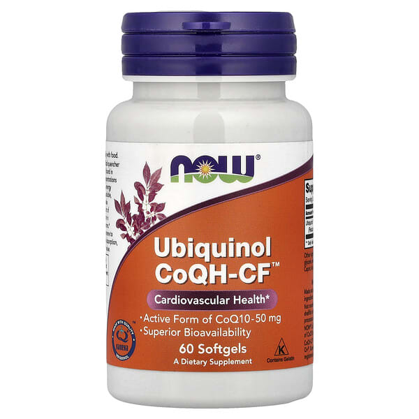now03145_v_55.jpg убихинол CoQH-CF™, 50 мг, 60 капсул — NOW Foods