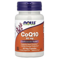 CoQ10, 60 мг, 60 растительных капсул — NOW Foods