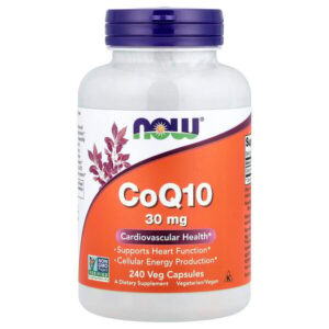 CoQ10, 30 мг, 240 растительных капсул — NOW Foods