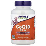 коэнзим Q10 с боярышником, 180 растительных капсул — NOW Foods