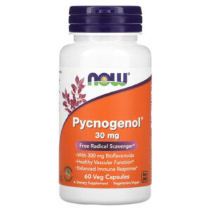 Pycnogenol® с биофлавоноидами, 60 вегетарианских капсул — NOW Foods