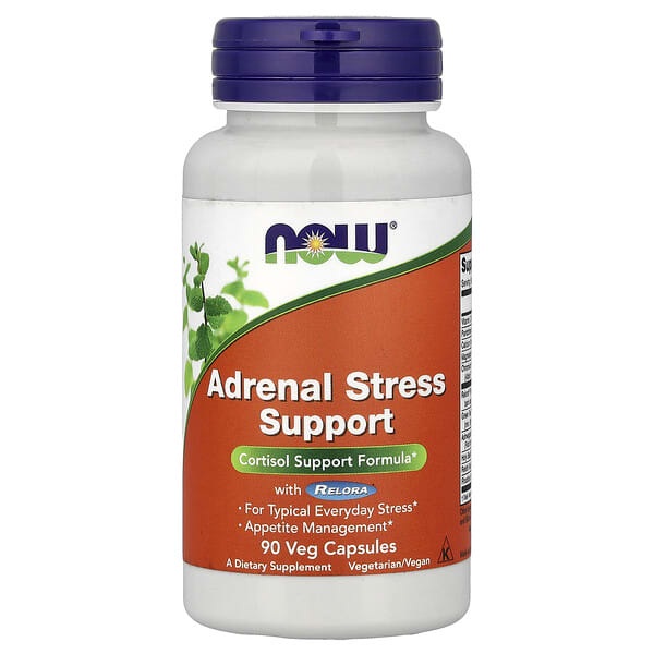 now03344_v_47.jpg Super Cortisol Support, препарат для поддержания уровня кортизола, 90 растительных капсул — NOW Foods