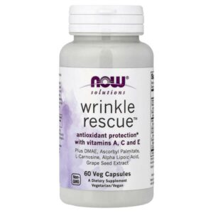 Solutions, Wrinkle Rescue™, 60 растительных капсул — NOW Foods