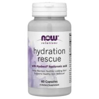 Solutions, Hydration Rescue с гиалуроновой кислотой Hyabest®, 60 капсул — NOW Foods