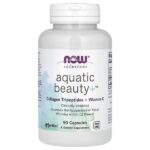 Solutions, Aquatic Beauty +, 90 капсул — NOW Foods