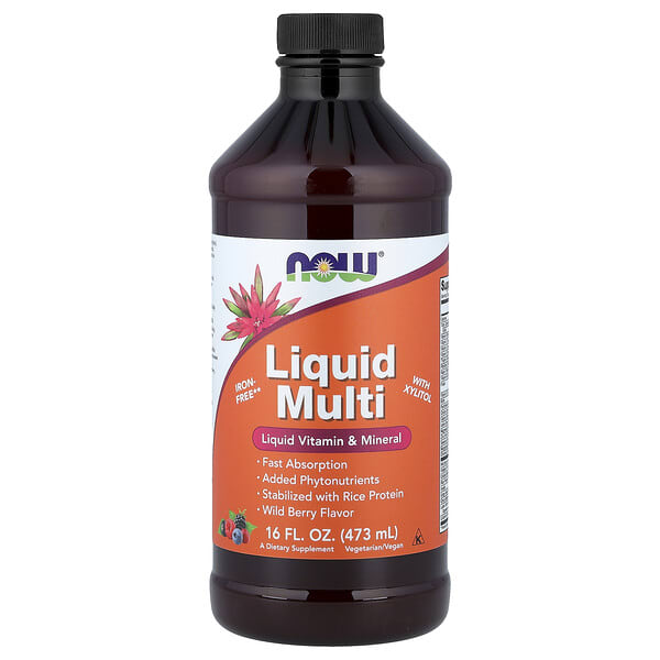 now03773_v_55.jpg Пищевая добавка Liquid Multi, со вкусом диких ягод, 16 жидких унций (473 мл) — NOW Foods