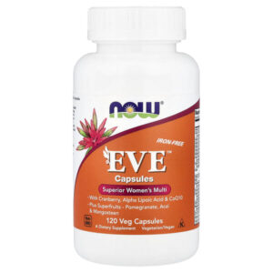 Eve™, мультивитамины для женщин, без железа, 120 растительных капсул — NOW Foods