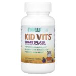 Kid Vits™, Grape Splash, 120 жевательных таблеток — NOW Foods
