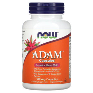 ADAM, превосходные мультивитамины для мужчин, 90 растительных капсул — NOW Foods