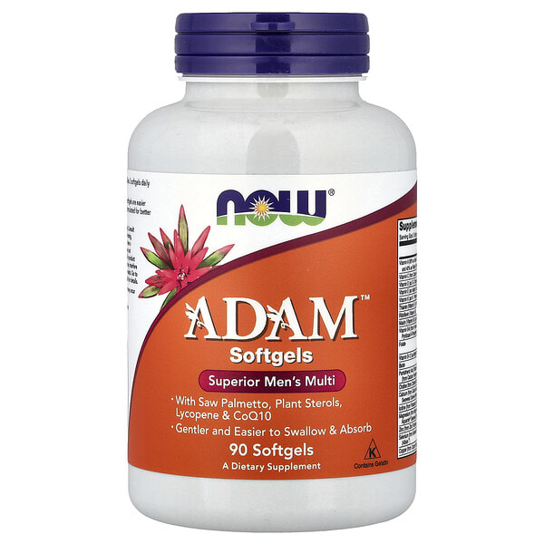 now03880_v_107.jpg ADAM™, улучшенные мультивитамины для мужчин, 90 капсул — NOW Foods