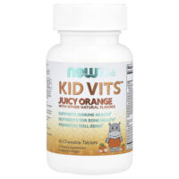 Kids, Kid Vits™, сочный апельсин, 60 жевательных таблеток — NOW Foods