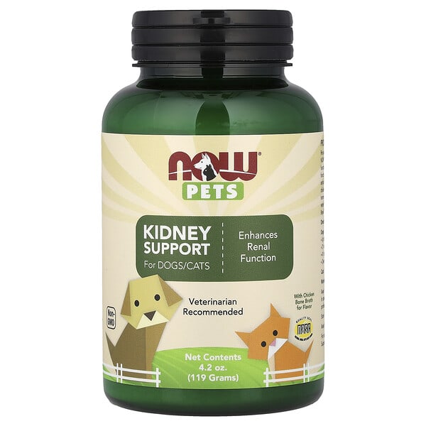 now04308_v_38.jpg Pets, поддержка почек для собак и кошек, 119 г (4,2 унции) — NOW Foods