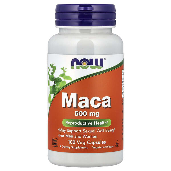 now04721_v_52.jpg мака, 500 мг, 100 растительных капсул — NOW Foods