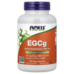 EGCg, экстракт зеленого чая, 400 мг, 180 растительных капсул — NOW Foods