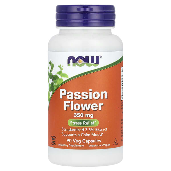 now04763_v_57.jpg пассифлора, 350 мг, 90 растительных капсул — NOW Foods