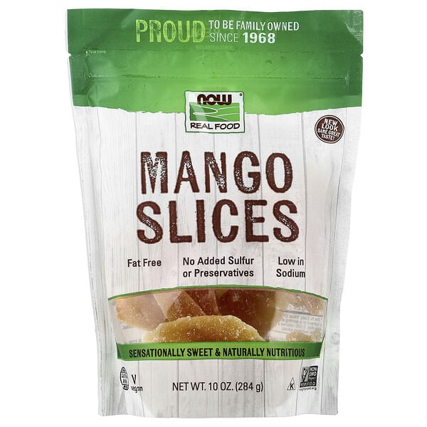 now05700_v_25.jpg Real Food, ломтики манго, 284 г (10 унций) — NOW Foods