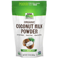 Real Food, органическое сухое кокосовое молоко, 340 г (12 унций) — NOW Foods