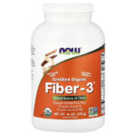 Certified Organic Fiber-3™, 454 г (16 унций) — NOW Foods