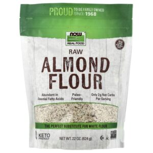 Real Food, сырая миндальная мука, 624 г (22 унции) — NOW Foods