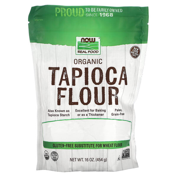 now06181_v_2.jpg Органическая тапиоковая мука, 454 г (16 унций) — NOW Foods