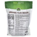 Real Food, органические семена льна, 907 г (32 унции) — NOW Foods — изображение 2