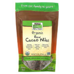 Real Food, органические сырые ядра какао-бобов, 227 г (8 унций) — NOW Foods