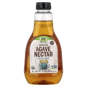 Real Food, органический нектар агавы, светлый, 660 г (23,28 унции) — NOW Foods