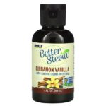 Better Stevia, бескалорийный жидкий подсластитель, «Корица и ваниль», 60 мл (2 жидк. унции) — NOW Foods