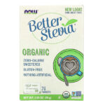 Органическая продукция, BetterStevia, Некалорийный подсластитель, 75 пакетиков, 2,65 унции (75 г) — NOW Foods