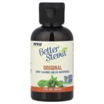 Better Stevia®, жидкий подсластитель с нулевой калорийностью, оригинальный вкус, 59 мл (2 жидк. унции) — NOW Foods