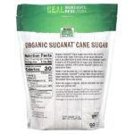 Real Food, Sucanat, сертифицированный органический тростниковый сахар, 907 г (2 фунта) — NOW Foods — изображение 2
