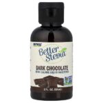Better Stevia®, жидкий подсластитель с нулевой калорийностью, со вкусом темного шоколада, 59 мл (2 жидк. унции) — NOW Foods