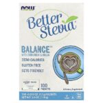 Better Stevia®, Balance™, с хромом и инулином, 100 пакетиков по 1,1 г (0,039 унции) — NOW Foods