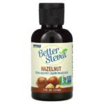 Better Stevia, бескалорийный жидкий подсластитель, фундук, 59 мл (2 жидк. унции) — NOW Foods