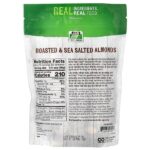 Real Food, миндаль, обжаренный и с морской солью, 454 г (16 унций) — NOW Foods — изображение 2