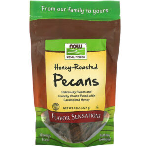 Real Food, жареный пекан в медовой глазури, 227 г (8 унций) — NOW Foods