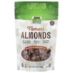 Real Food, миндаль тамари, 198 г (7 унций) — NOW Foods