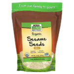 Real Food, органические сырые семена кунжута, 454 г (16 унций) — NOW Foods
