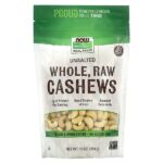 Real Food, цельные сырые кешью, несоленые, 284 г (10 унций) — NOW Foods