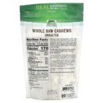 Real Food, цельные сырые кешью, несоленые, 284 г (10 унций) — NOW Foods — изображение 2