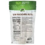 Real Food, сырые орехи макадамия, несоленые, 227 г (8 унций) — NOW Foods — изображение 2