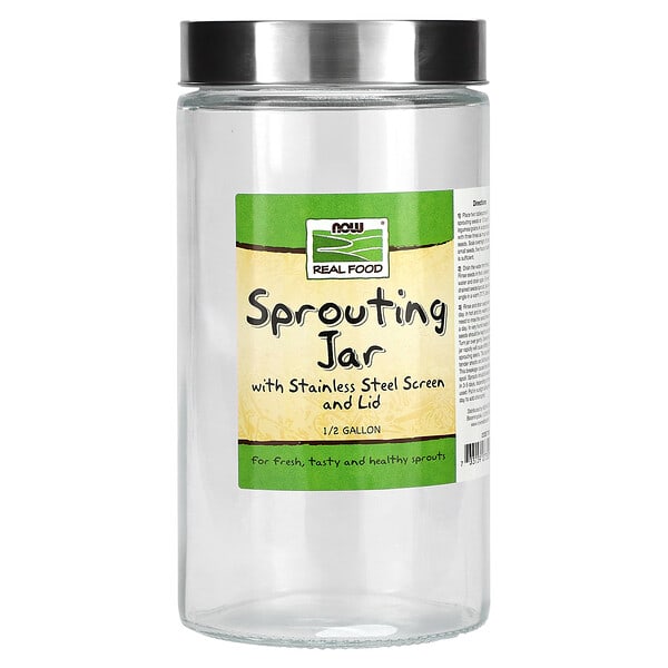 now07350_v_15.jpg Sprouting Jar, 1,89 л (1/2 галлона) — NOW Foods