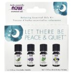 Let Там Be Peace & Quiet™, набор расслабляющих эфирных масел, 4 флакона по 10 мл (1/3 жидк. унции) — NOW Foods — изображение 2