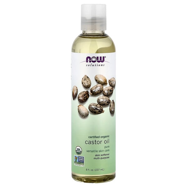 now07657_v_27.jpg Solutions, органическое касторовое масло, 237 мл (8 жидк. унций) — NOW Foods