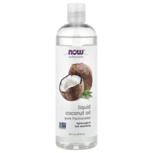 Жидкое кокосовое масло, чистое ректифицированное, 473 мл — NOW Foods