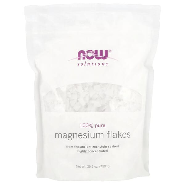 now07741_v_2.jpg Solutions, магниевые хлопья, 750 г (26,5 унции) — NOW Foods