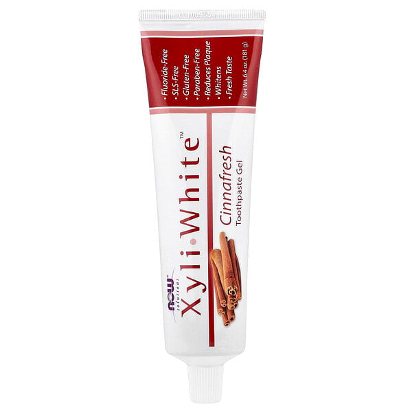 now08092_v_43.jpg XyliWhite™, зубная паста-гель, корица, 181 г (6,4 унции) — NOW Foods